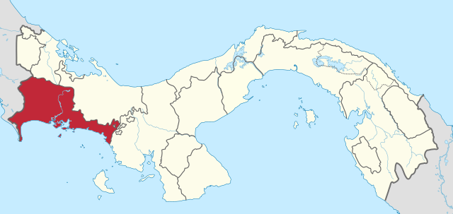 Розташування провінції Чирикі на мапі Панами