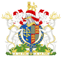 Coat of Arms of Richard II of England (1377-1399) Variant Motto 3.svg