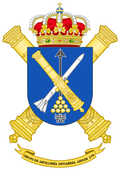 File:Coat of Arms of the 1st-73 Aspide Air Defence Artillery Group.svg