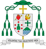 Coat of arms of Florentino Galang Lavarias as Bishop of Iba.svg