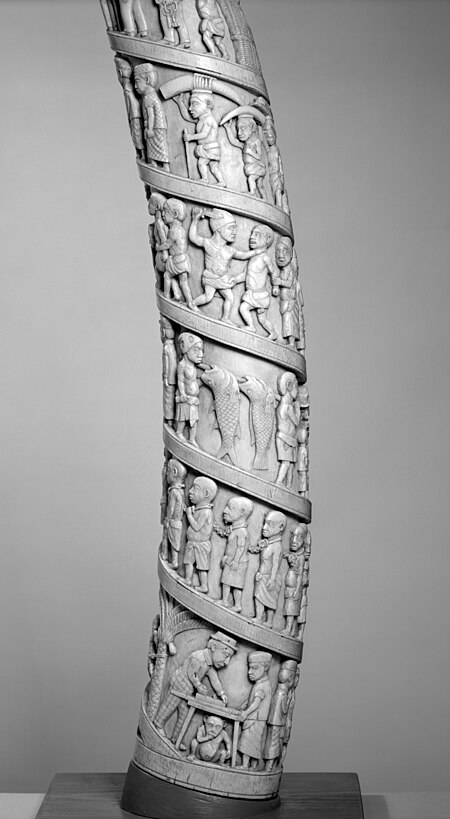 Fail:Congolese - Elephant Tusk with Scenes of African life - Walters 71586 - View H.jpg