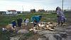 Inuit women in Kugluktuk preparing to make bannock