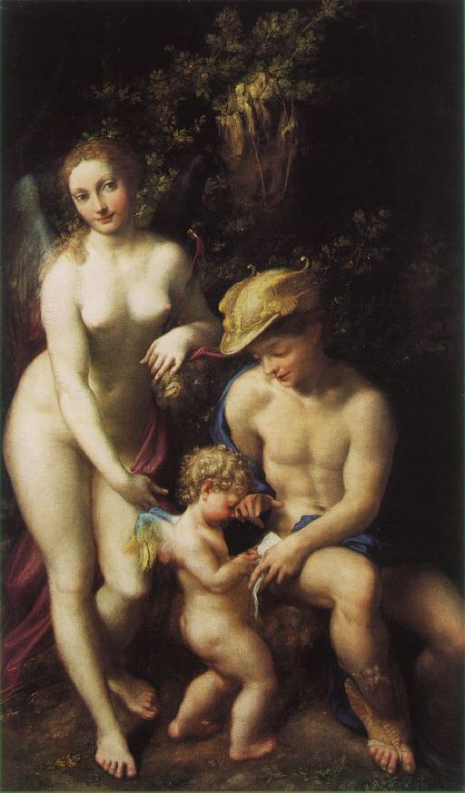 Correggio Venus with Mercury and Cupid or The School of Love