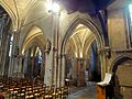 Vue sur l'ancien chœur (vaisseau central et collatéral sud) depuis le transept.