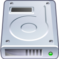 Hard disk icon in colours