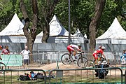 Deutsch: Radsport bei den Olympischen Jugendspielen 2018 Tag 10, 16. Oktober 2018 - Combined Criterium – XCC Qualifikation männlich English: Cycling at the 2018 Summer Youth Olympics – Men's Combined Criterium – XCC Qualification on 16 October 2018.