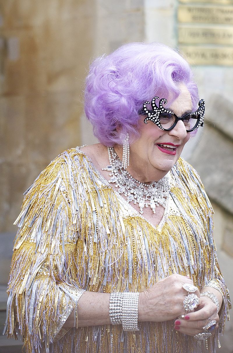 800px Dame Edna at the royal wedding cropped