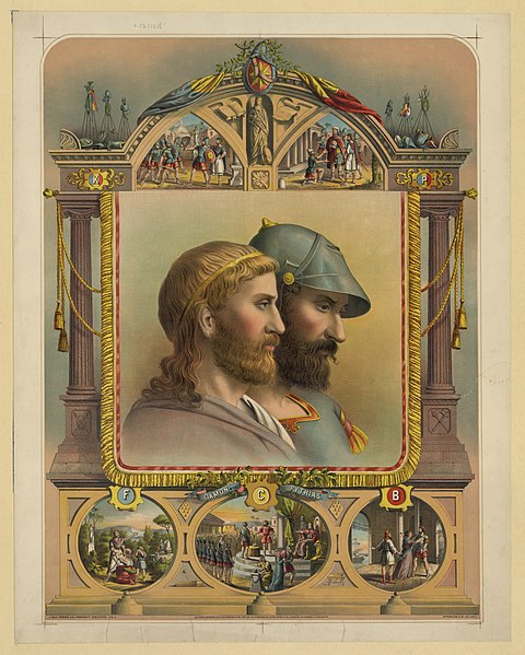 "Damone e Finzia", illustrazione del 1871