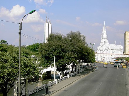 River Cali, Ortiz Bridge, Tower of Cali and the Ermita