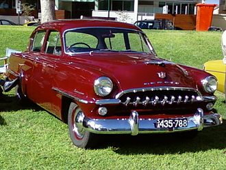 The De Soto Diplomat was built by Chrysler Australia in Sedan and Coupe Utility form from 1954 to 1957 De Soto Diplomat Sedan.jpg