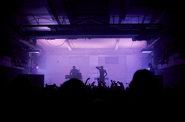 Death Grips performing in Moscow in May 2013