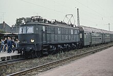 The DR Class 218 in East German service, 1979 Dessau, German Reichsbahn, historical electric locomotives (SIK 03-021152).jpg