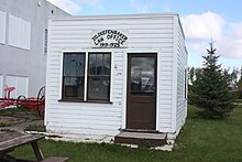 Recreation of Diefenbaker's first office, Wakaw, Saskatchewan Dief shack.jpg
