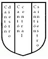 División vertical del escudo