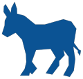 Donkey democratic blue - polygon rough.svg