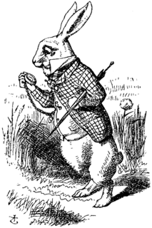 <span class="mw-page-title-main">White Rabbit</span> Fictional character in Alices Adventures in Wonderland