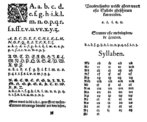 Dutch alphabet (1560)