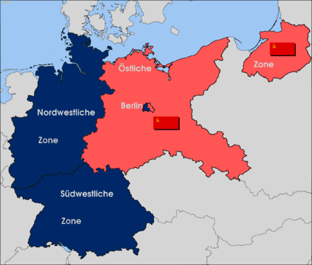 Planning of occupation zone borders in Germany, 1944