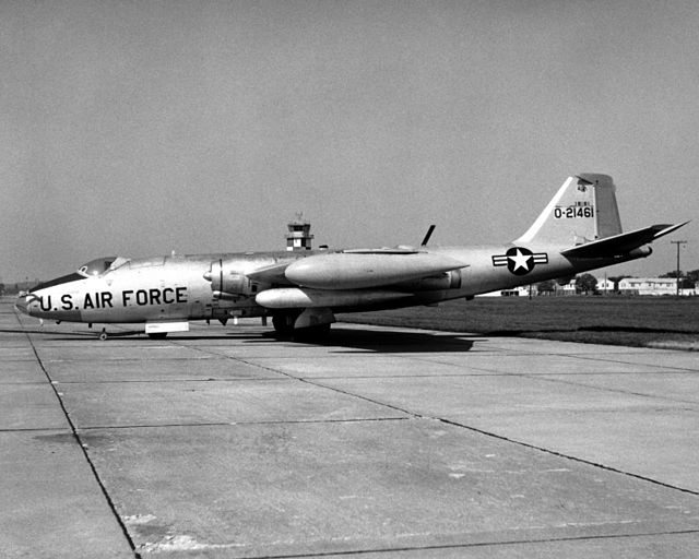 EB-57A parked at Scott AFB, 1969