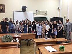 Participants of the editathon for schools students in Rostov State University on May 18, 2018
