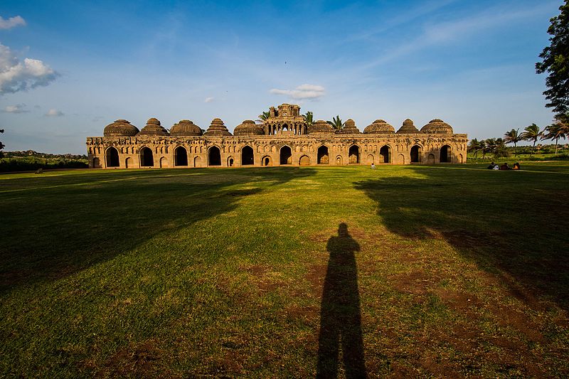 File:Elephant Stables in the afternoon, Hampi.jpg