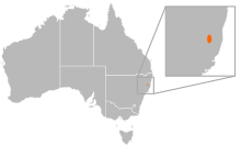 Map of Euastacus clarkae distribution