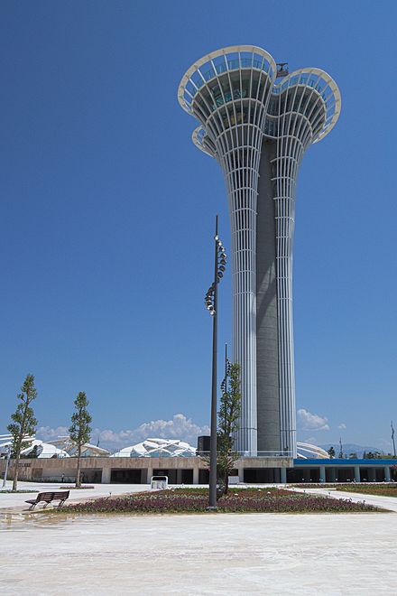 Expo Square in the foreground and Turkcell Expo Tower in the background.