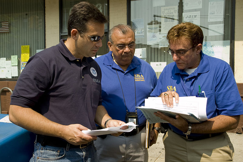 File:FEMA - 32528 - FEMA Community Relations workers and SBA in Queens.jpg