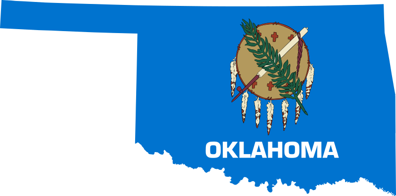 File:Flag map of Oklahoma.svg