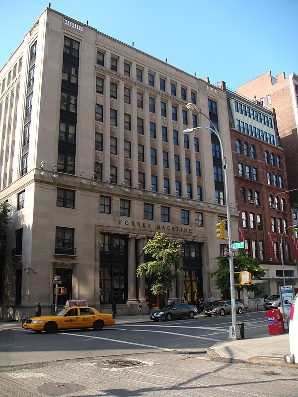 Forbes Building on Fifth Avenue in New York City, the former headquarters of Forbes in Manhattan (now owned by New York University)