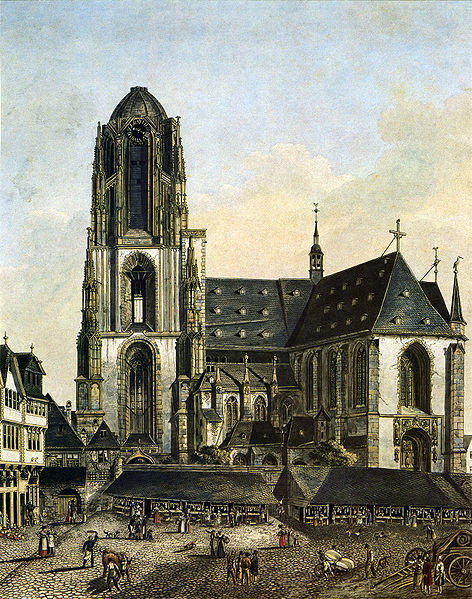Datei:Frankfurt Am Main-Johann Friedrich Morgenstern-Dom von Sueden-1813.jpg