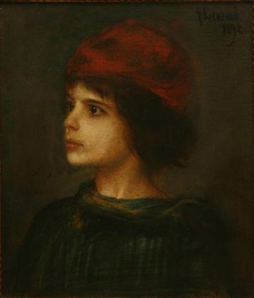 Portrait of Katia Pringsheim as a child, Franz von Lenbach