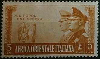 Stamp of Italian Eastern Africa Fratellanza d'Armi Italo-tedesca - 1941 - Colonie Italiane - Africa Orientale Italiana - 5 Cent.jpg