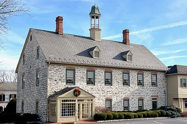 Moravian Church in Hope, now headquarters of the First Hope Bank.