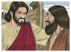 Luke 08:38b-39a Jesus' heals demoniac at Gesarenes