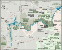 Park Narodowy Wielkiego Kanionu - Lokalizacja