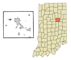 Location of Sweetser in the state of Indiana