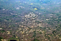 Una fotografia aerea di Greater Manchester