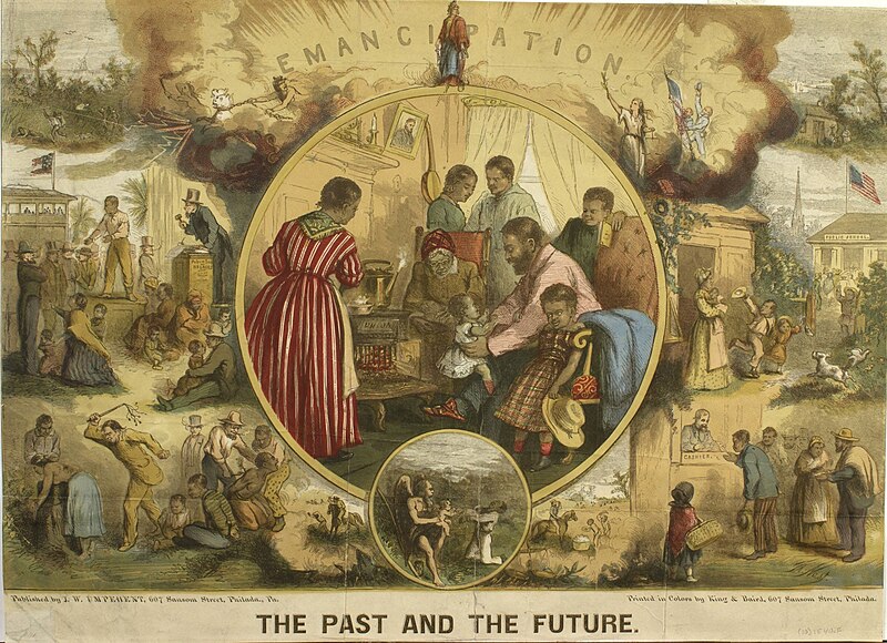 File:Hand colored Emancipation The Past and the Future by Thomas Nast.jpg