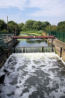 A weir has replaced the gates at Handford Sea Lock