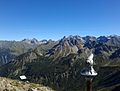 Blick von dem Kanzelwandgipfel auf den Heilbronner Weg