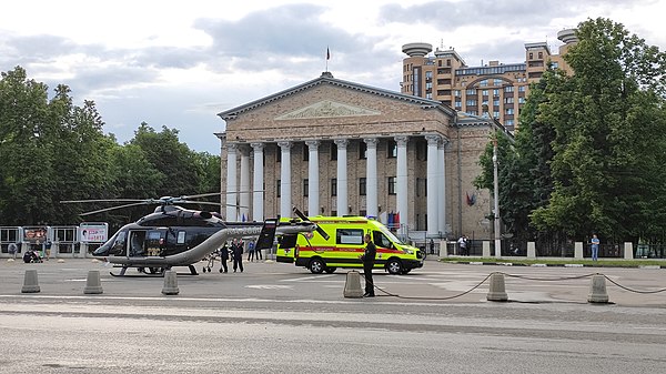 Helipad in Zhukovsky city center