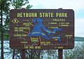 Heyburn State Park information sign