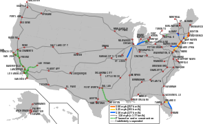 Lignes à grande vitesse aux États-Unis.