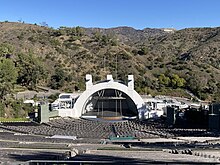 The Hollywood Bowl in 2024 with the Hollywood Sign in the background
