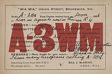 1926 QSL card illustrating use of the A prefix for Australia Howden - QSLs - 1096a.jpg