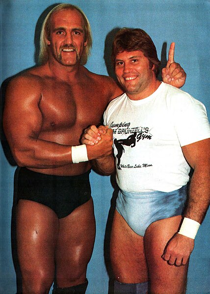 Hulk Hogan and Jim Brunzell, December 1983