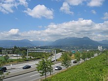 Off- and on-ramps leading to British Columbia Highway 1 in Vancouver. Highway 1 is the only controlled-access highway within the city limits. Hwy1-offramp-withbg.jpg