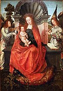 Ignoto fiammingo, madonna col bambino e angeli, 1510 ca 02.jpg