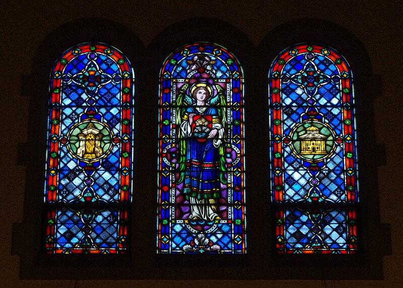 File:Immaculate Conception Church (Columbus, Ohio) - stained glass, Gate of Heaven, Ark of the Covenant, House of God.jpg